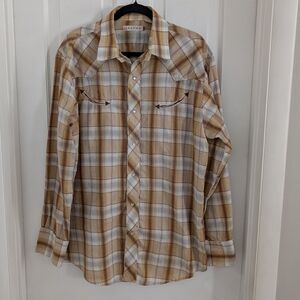 Roper‎ Men's Western Shirt XTRA LARGE Cowboy Rodeo Embroidered Plaid Pearl Snap